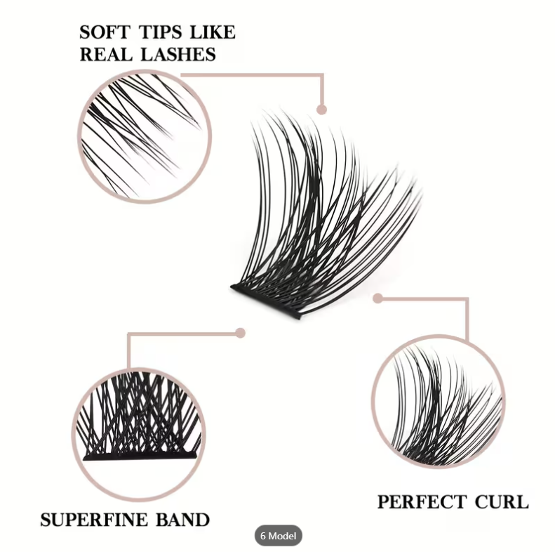GlowUp Hub™ D-Curl Luxe Cluster Lashes |