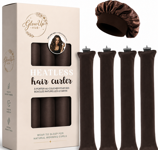 GlowUp Hub™ Heatless Curl Rods and Bonnet