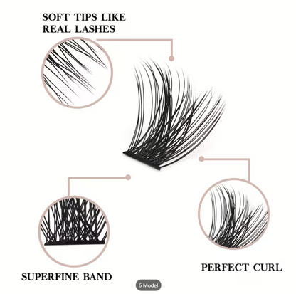 GlowUp Hub™ D-Curl Luxe Cluster Lashes |
